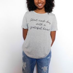 Gray Lettered Tee